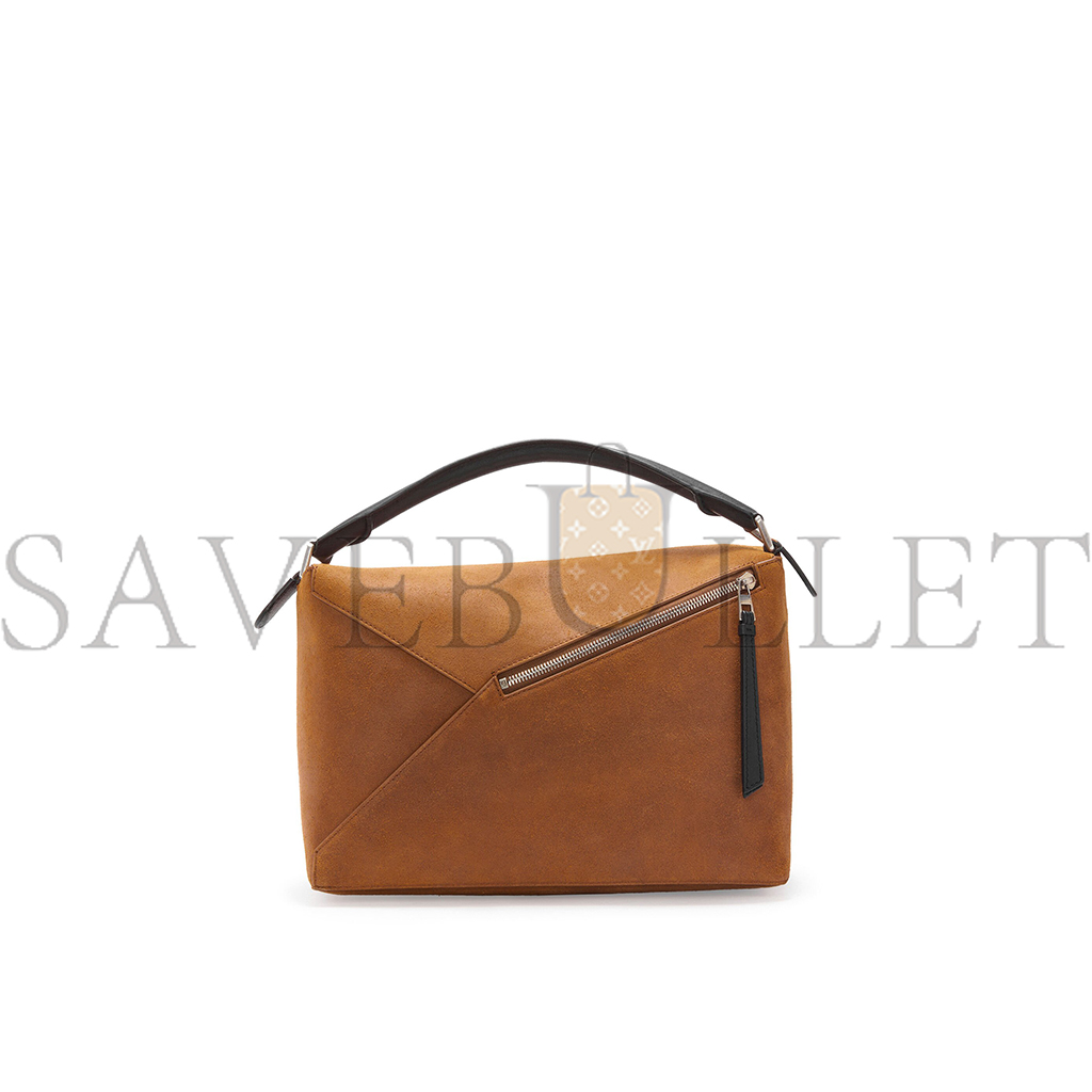 LOEWE LARGE PUZZLE BAG IN PRESSED SUEDE B510P00X03 (33*21.5*14.7cm)